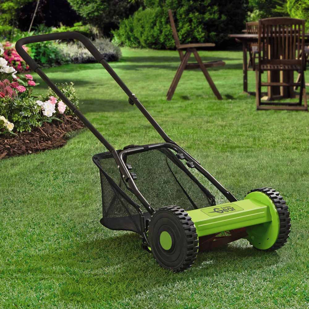 Blades Manual Hand Push Grass Cutter Lawn Reel Mower Cylinder Lawnmower  Cutting Width With Grass Catcher, Manual Lawn Grass Cutter