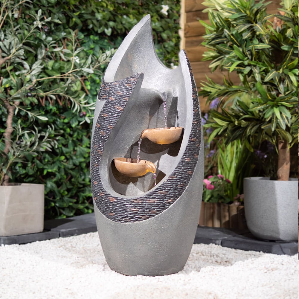 Serenity Cascading Flame Effect Water Feature-2977