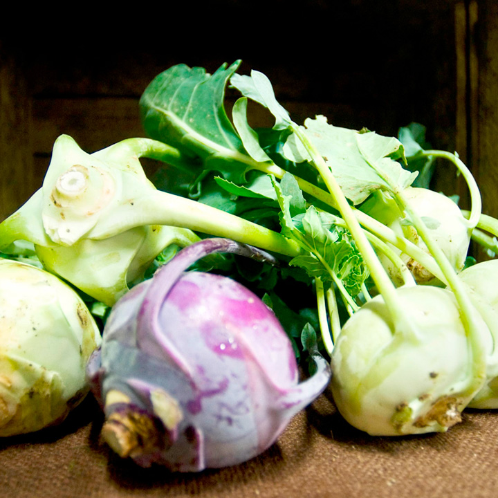 Kohlrabi Seeds - Purple And White Mix image