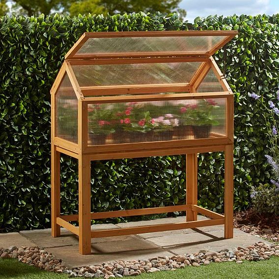 G. Grow Wooden Cold Frame With Legs