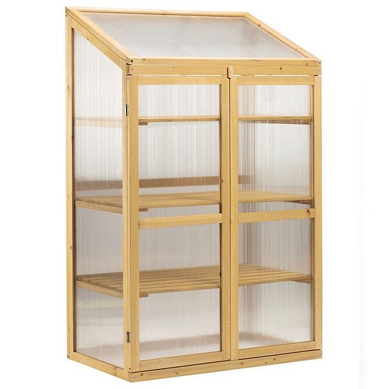 Garden Grow Three-Tier Wooden Cold Frame