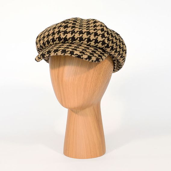 The Tatton Hat - Giant Black Houndstooth