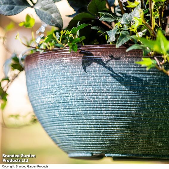 Garden Gear - Blue Breeze Glazed Effect Hanging Basket