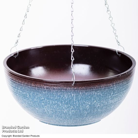 Garden Gear - Blue Breeze Glazed Effect Hanging Basket