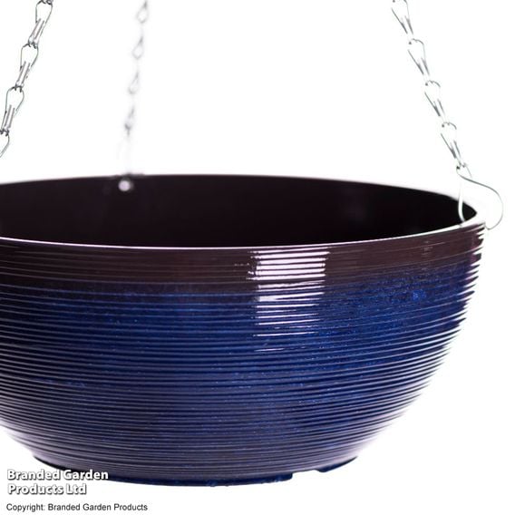 Garden Gear - Ocean Blue Glazed Effect Hanging Basket