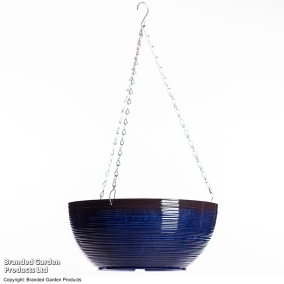 Garden Gear - Ocean Blue Glazed Effect Hanging Basket