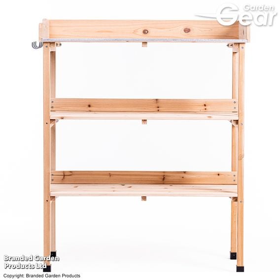 Garden Gear - Potting Bench with Galvanised Metal Work Top