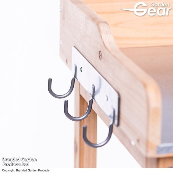 Garden Gear - Potting Bench with Galvanised Metal Work Top