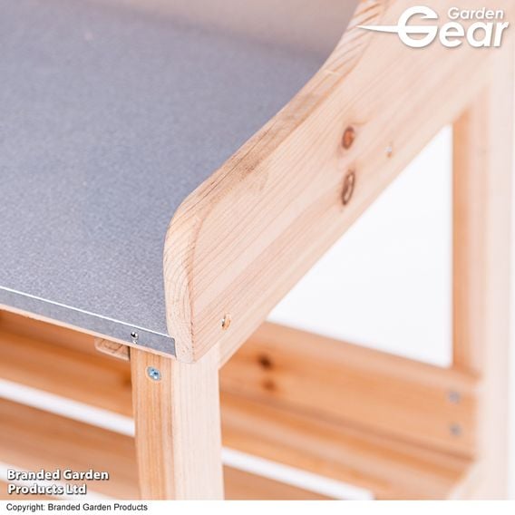 Garden Gear - Potting Bench with Galvanised Metal Work Top