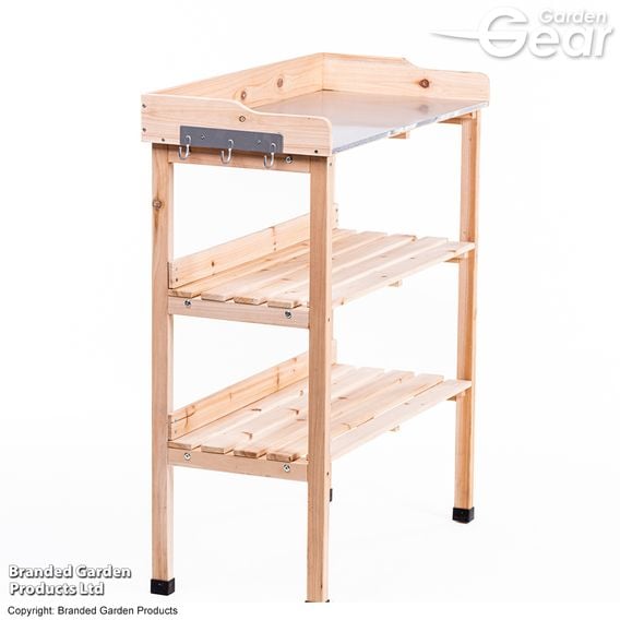 Garden Gear - Potting Bench with Galvanised Metal Work Top