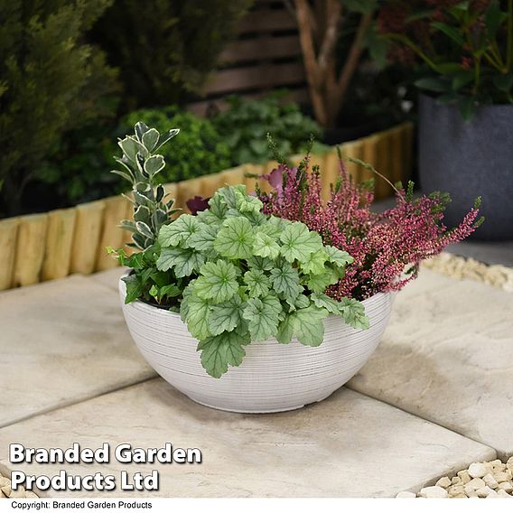 Garden Gear - Bayadere Bowl Planter Light Grey