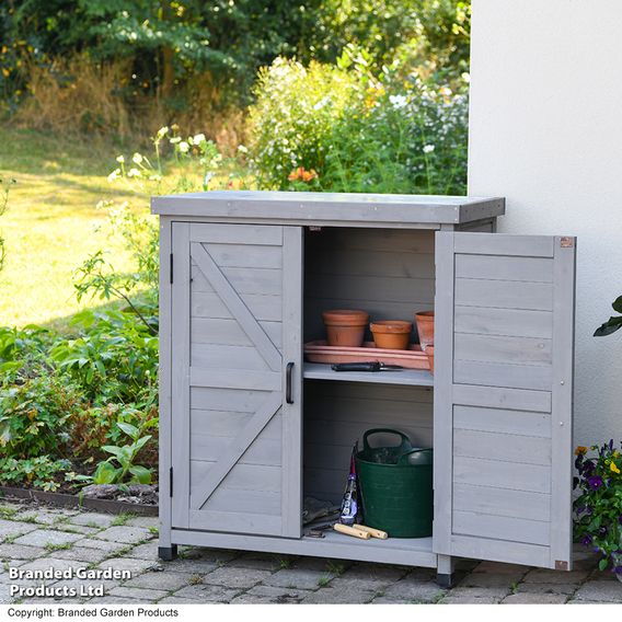 Garden Gear - Grey Wooden Garden Storage Cabinet