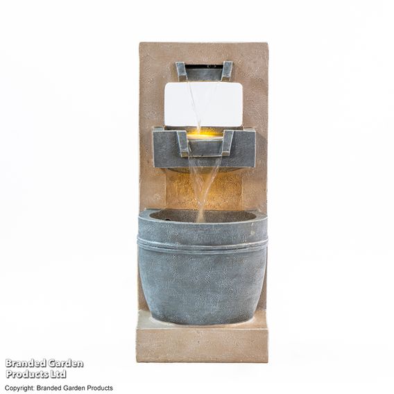 Serenity Cascading Bowl Water Feature with LED