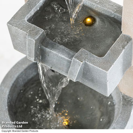 Serenity Cascading Bowl Water Feature with LED
