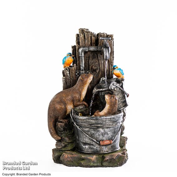 Serenity Otters and Kingfishers Water Feature