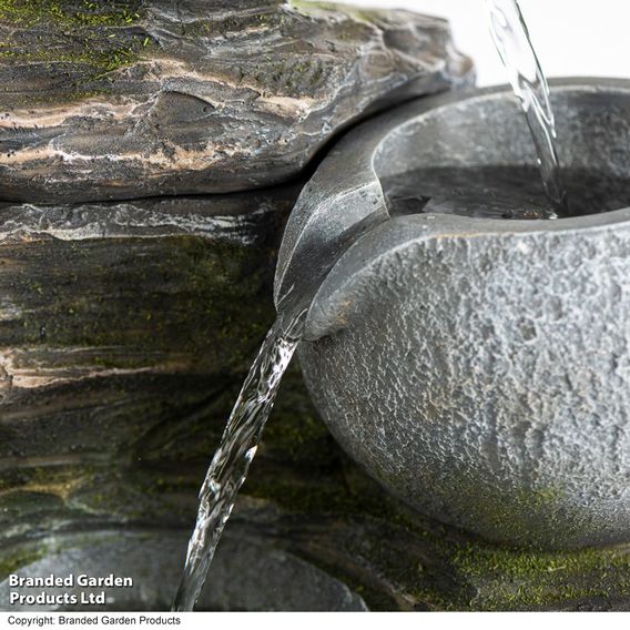Serenity River Rock Cascading Pots Water Feature