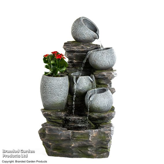 Serenity River Rock Cascading Pots Water Feature