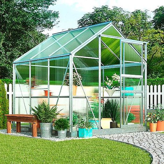 Garden Grow Traditional Greenhouse 6.2 X 6.2 X 6.6ft - Green