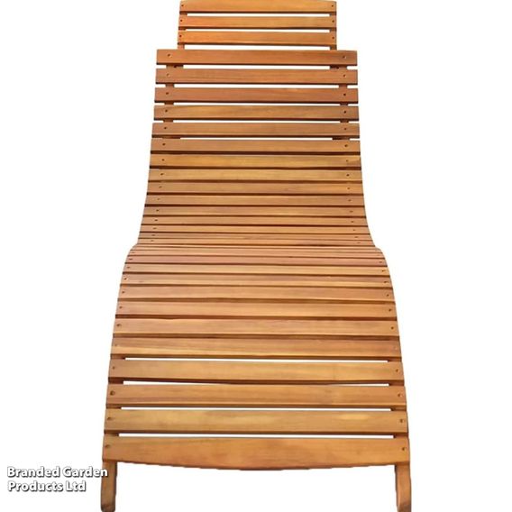 Garden Gear Acacia Sun Lounger with Cushion