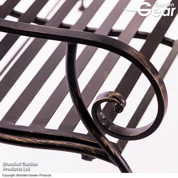 Garden Gear - Wrought Iron Ebony Bench