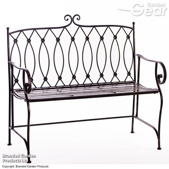 Garden Gear - Wrought Iron Ebony Bench
