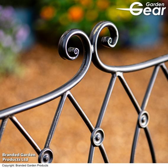 Garden Gear - Wrought Iron Ebony Bench