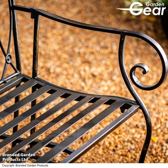 Garden Gear - Wrought Iron Ebony Bench