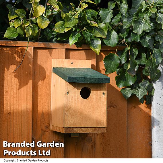 Happy Beaks - Classic Nest Box with Green Roof