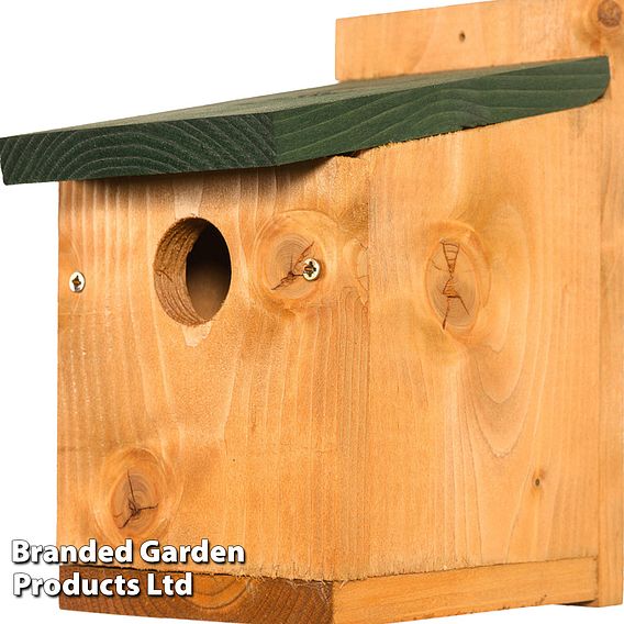 Happy Beaks - Classic Nest Box with Green Roof