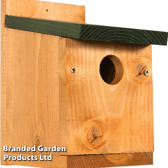 Happy Beaks - Classic Nest Box with Green Roof