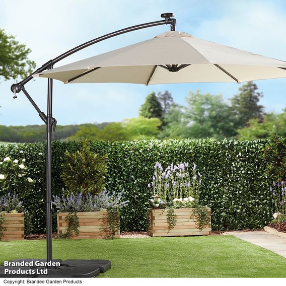 Garden Gear - Solar LED Cantilever Parasol