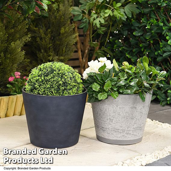 Garden Gear - Stone Effect Planter Duo