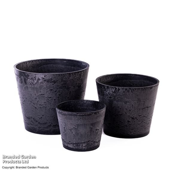 Garden Gear - Caesar Charcoal Marble Effect Planters