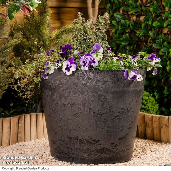 Garden Gear - Caesar Charcoal Marble Effect Planters