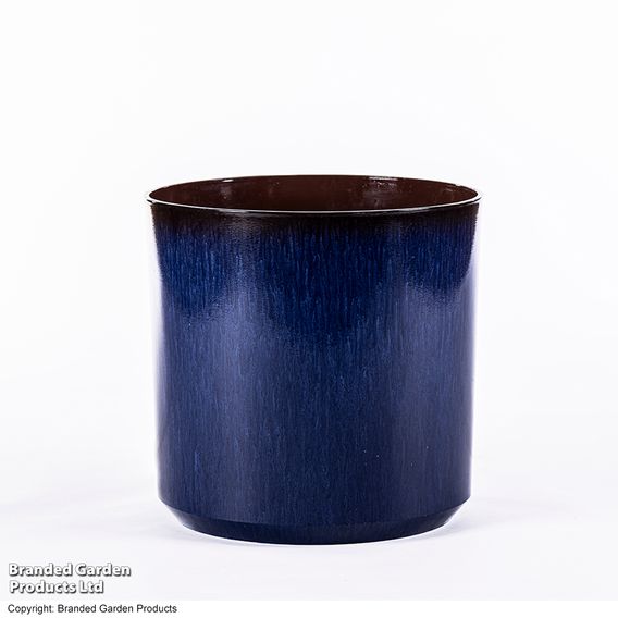 Garden Gear - Ocean Blue Glazed Cylinder Planter