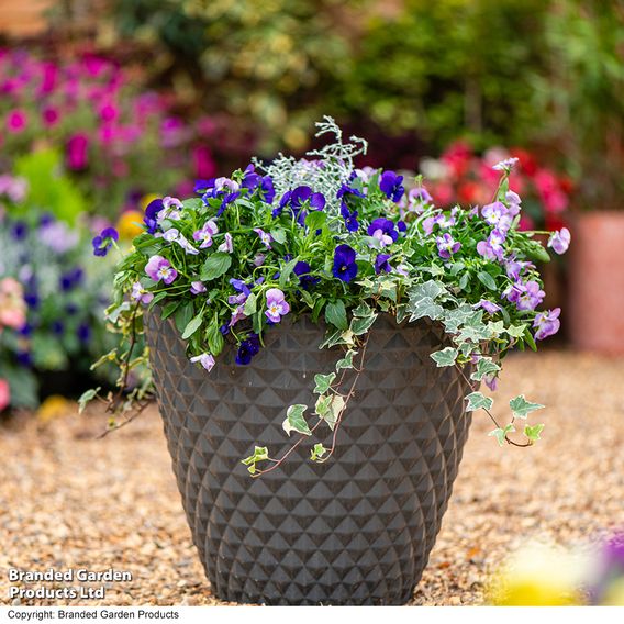 Garden Gear - Slate Grey Diamond Planter