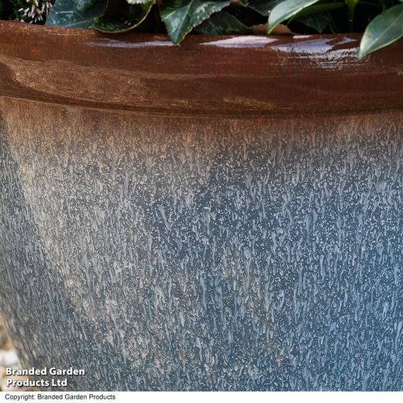 Garden Gear - Blue Breeze Bell Glazed Planter