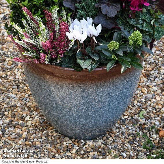 Garden Gear - Blue Breeze Bell Glazed Planter