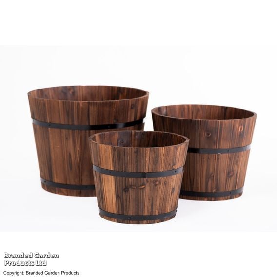 Garden Gear - Rustic Wooden Barrel Planter