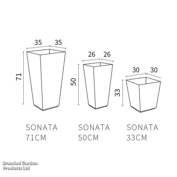 Sonata Garden Oak Planters