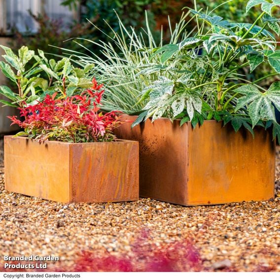 Garden Gear - Rust Effect Trough Planters