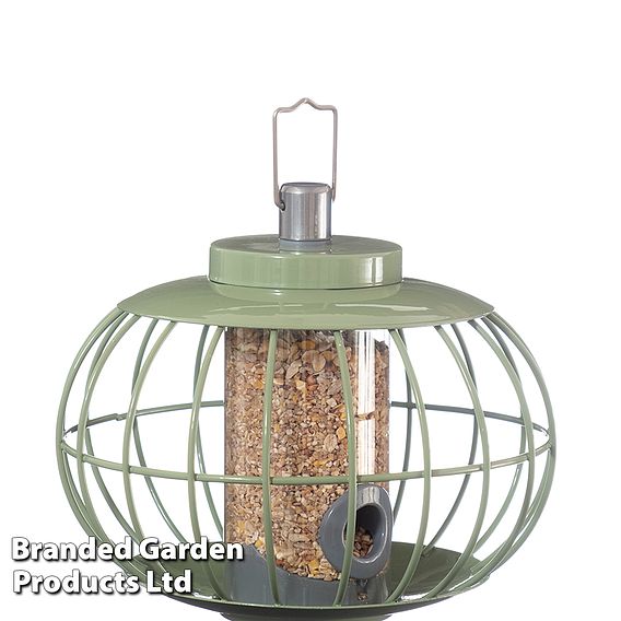 The Nuttery Squirrel-Proof Lantern Seed Feeder Celadon Green
