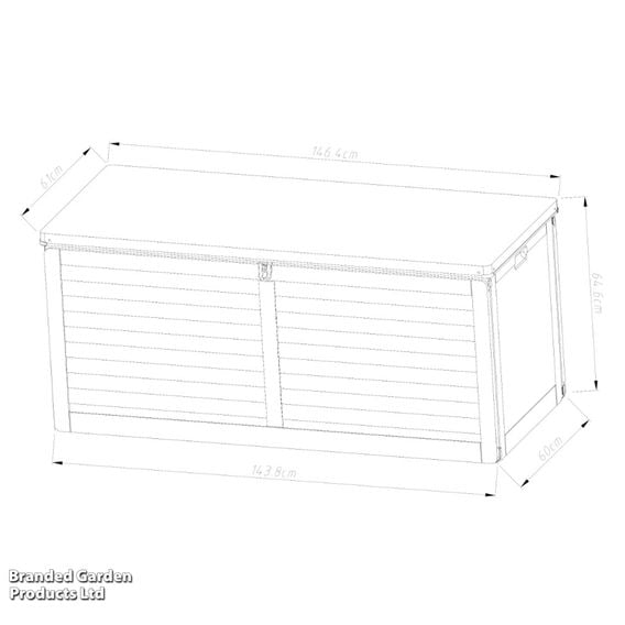 Garden Gear - 490-Litre Lockable Garden Storage with Sit on Lid