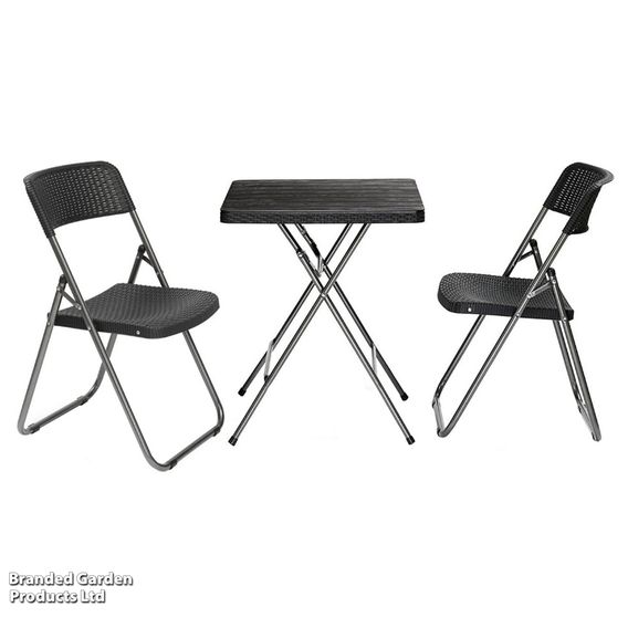 Garden Gear Rattan Effect Folding Bistro Set