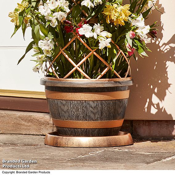 Garden Gear - Wooden Barrel Effect Tower Pot