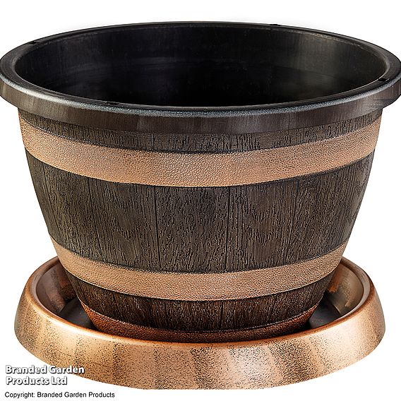 Garden Gear - Wooden Barrel Effect Tower Pot