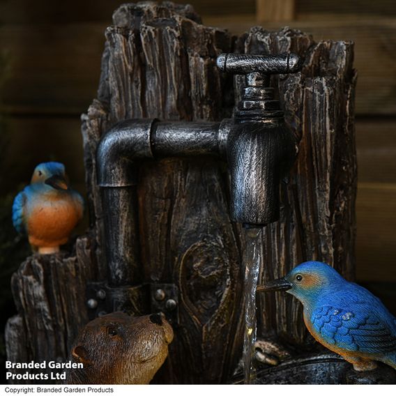 Serenity Otters and Kingfishers Water Feature