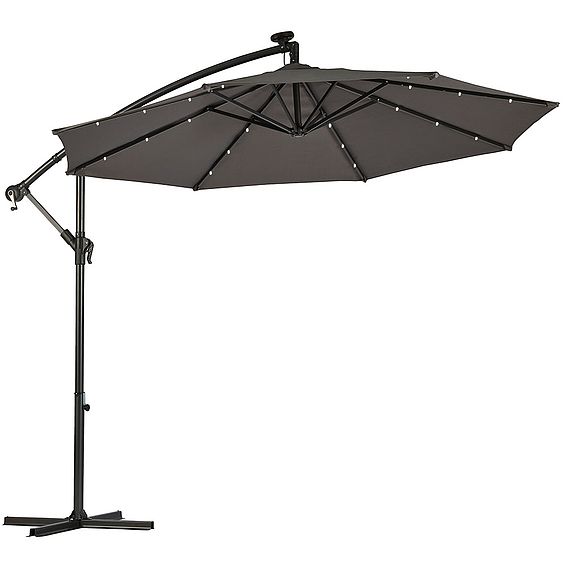 Solar LED Cantilever Parasol