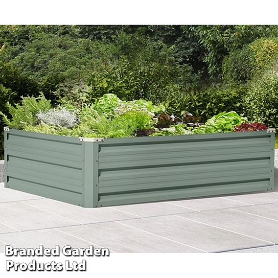 Metal Raised Garden Bed - Sage Green
